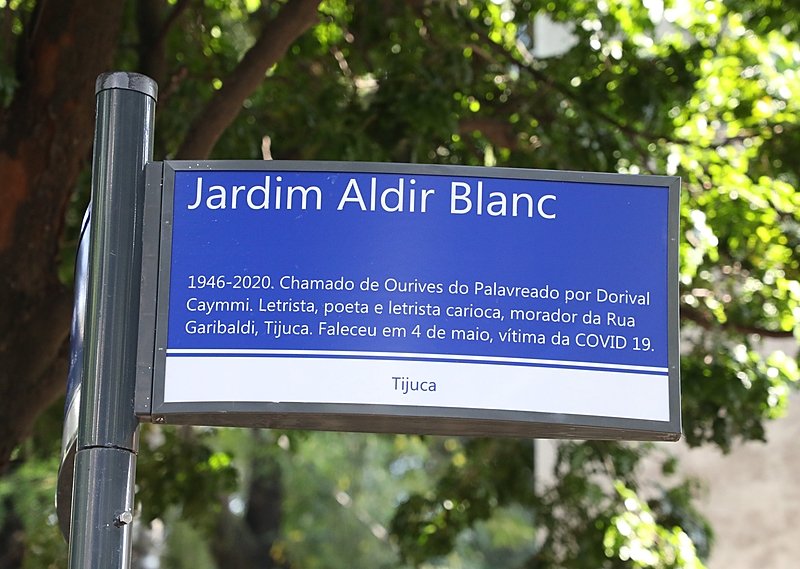 Um jardim chamado Aldir Blanc, homenagem do Rio a um dos maiores compositores deste país